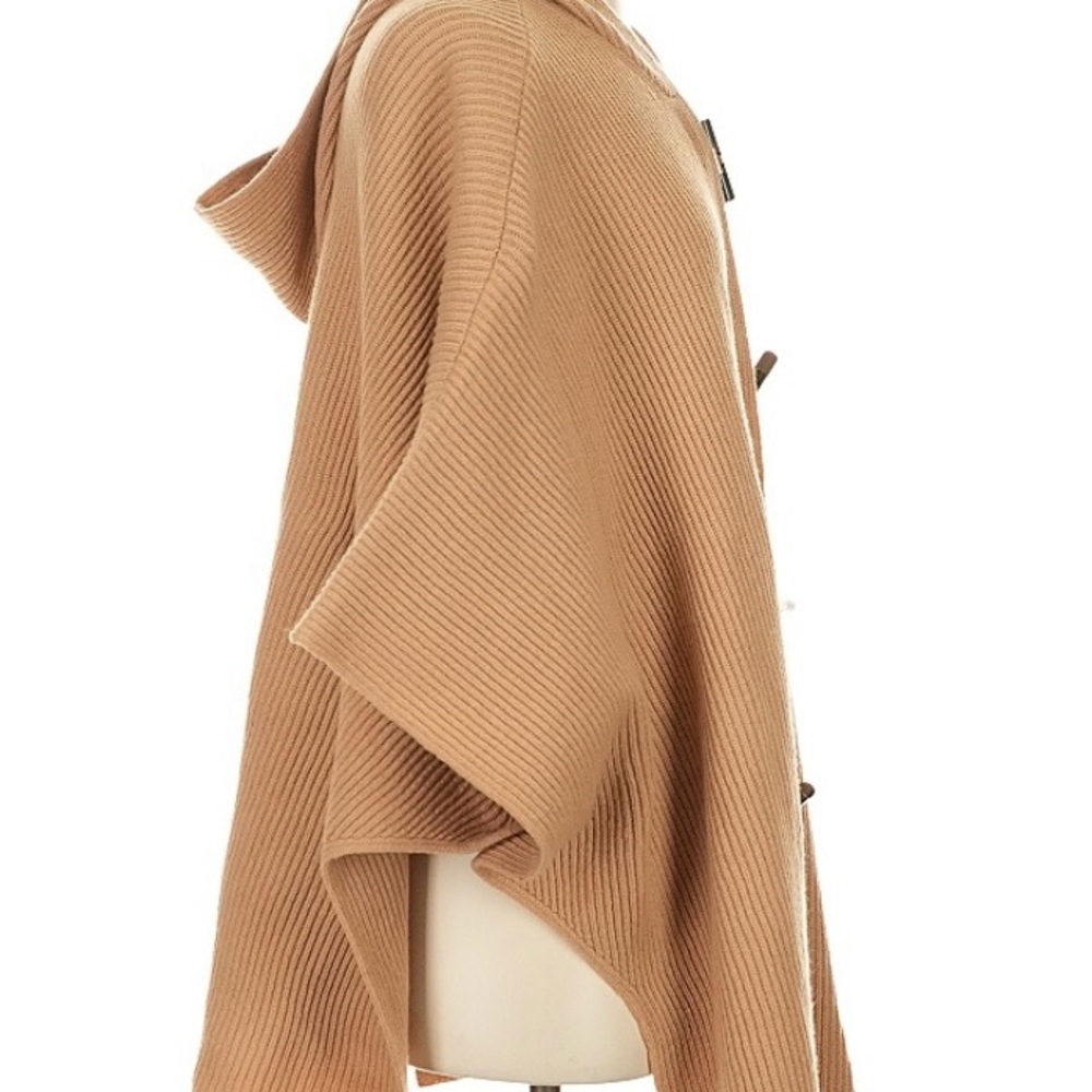 100% Wool Tan Women's Poncho